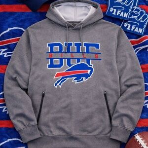 Buffalo Bills NFL Team Apparel Gray Hoodie Size S